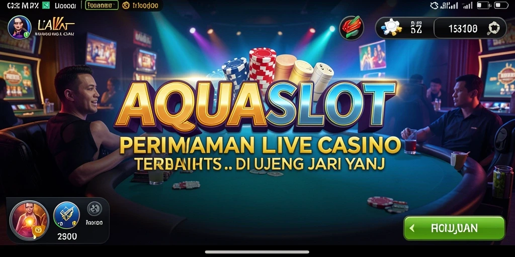 Tampilan gameplay AQUASLOT yang menegangkan dan interaktif di Live Casino.