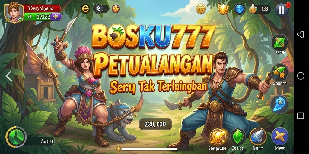 Tampilan gameplay BOSKU777 yang mengasyikkan dan penuh petualangan.