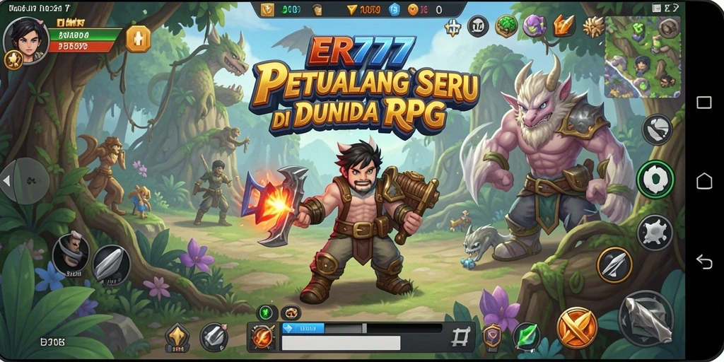 Tangkapan layar menampilkan aksi seru dalam gameplay RPG ER777.
