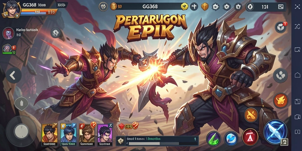 Tampilan gameplay GG368 yang mendebarkan dan penuh aksi.