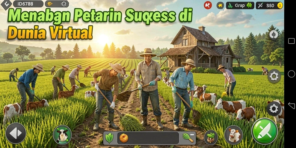 Gameplay ID6788 menampilkan aktivitas pertanian yang seru dan interaktif.