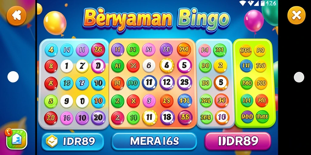 Tampilan interaktif dan seru dari game Bingo IDR89.