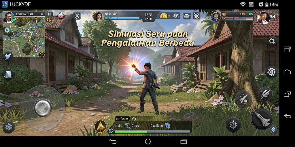 Tangkapan layar menunjukkan gameplay menarik LUCKYDF yang mengasyikkan.