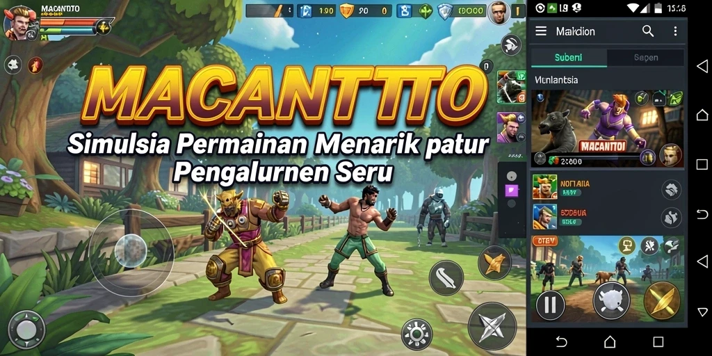 Tampilan gameplay seru di dunia simulasi MACANTOTO.