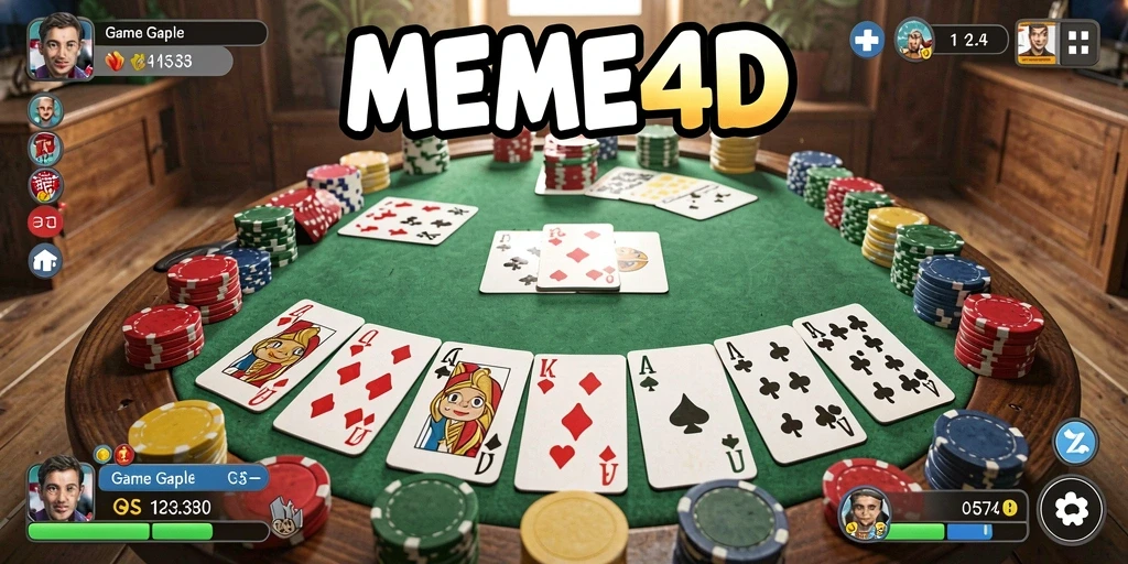 Tampilan gameplay seru dan interaktif di MEME4D.