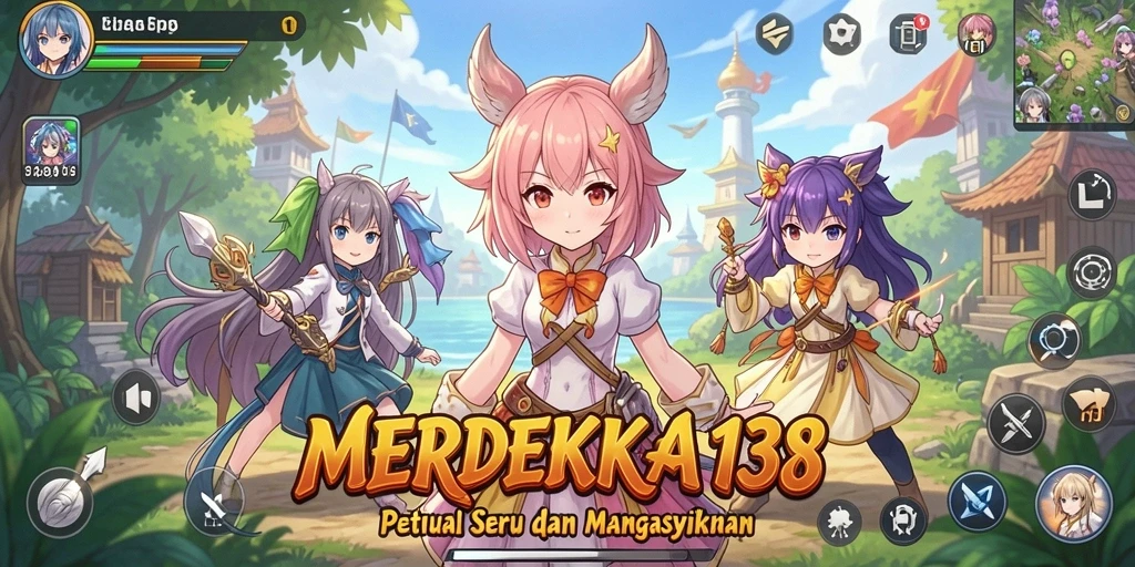 Tangkapan layar permainan MERDEKA138 menunjukkan aksi seru dan karakter yang menawan.