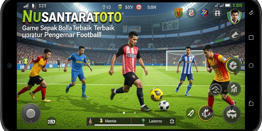 Screenshot gameplay NUSANTARATOTO dengan momen mencetak gol yang mendebarkan.