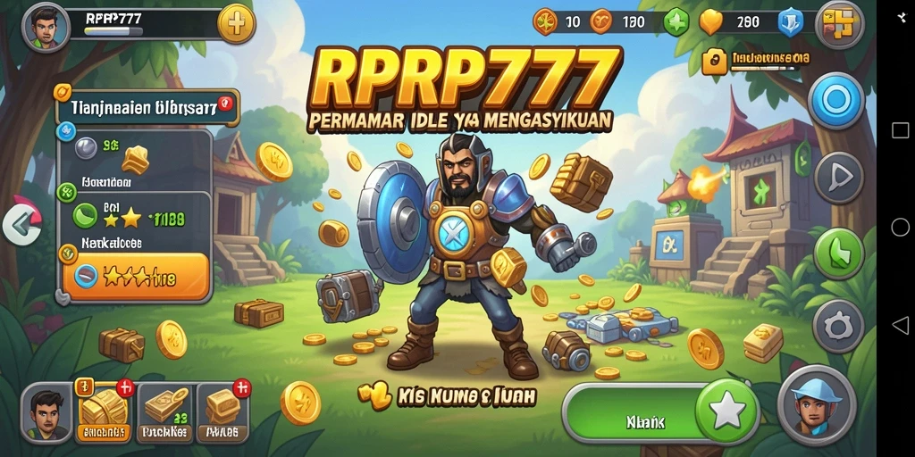 Tangkapan layar RPRP777 yang menampilkan mekanika gameplay Idle.