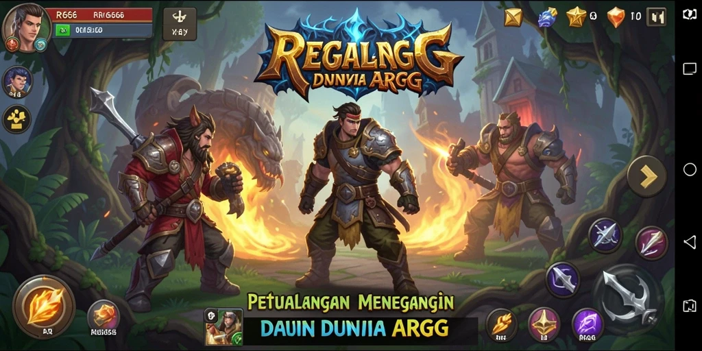 Tampilan dinamis dari gameplay ARPG di RR666.