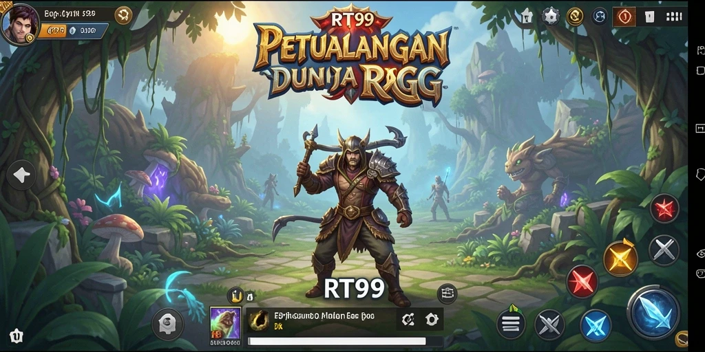 Tampilan seru dari gameplay RPG RT99 yang menampilkan pertarungan karakter.