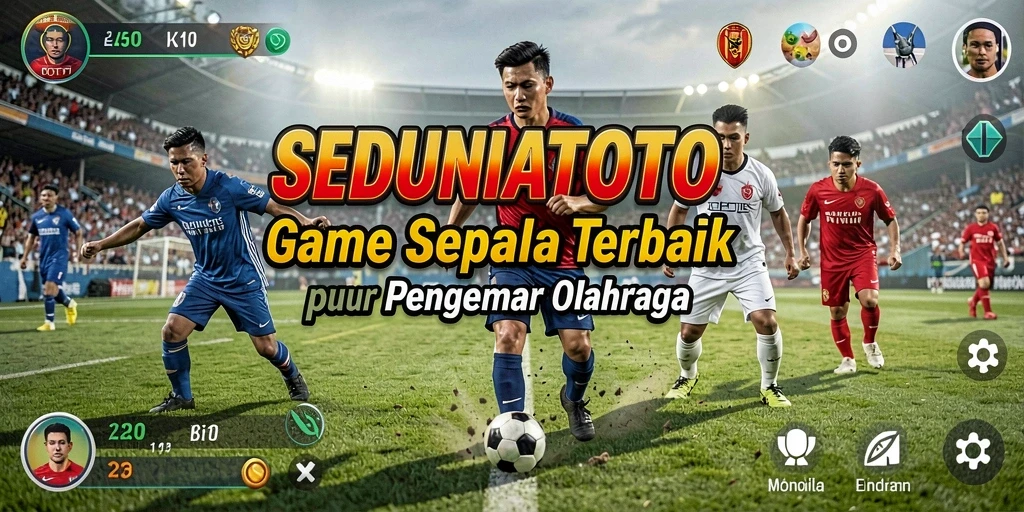 Tampilan gameplay sepak bola yang mendebarkan di SEDUNIATOTO.