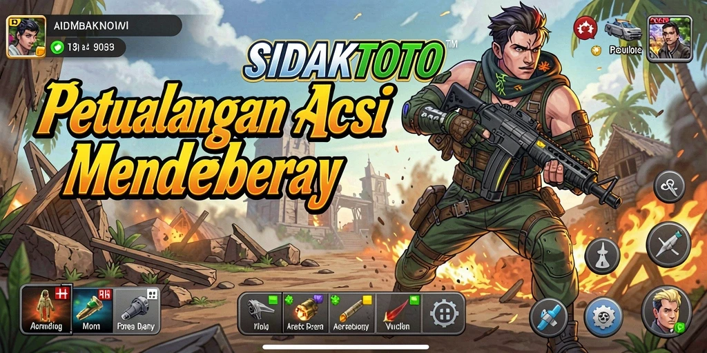 Tampilan gameplay menegangkan di SIDAKTOTO dengan aksi penuh semangat.