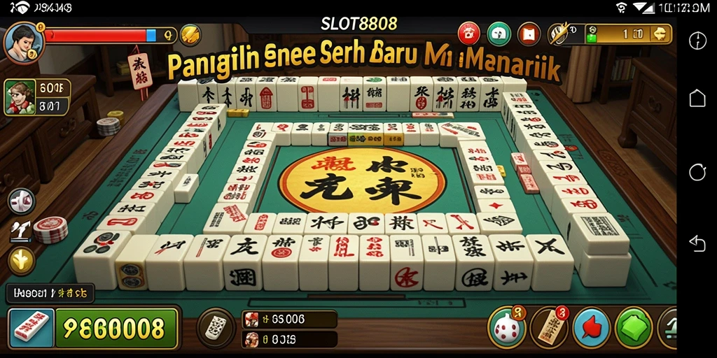 Screenshot gameplay SLOT8808 dengan desain Mahjong yang menarik.