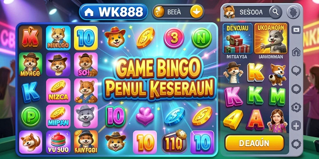 Screenshot gameplay WK888 menampilkan momen seru permainan Bingo.